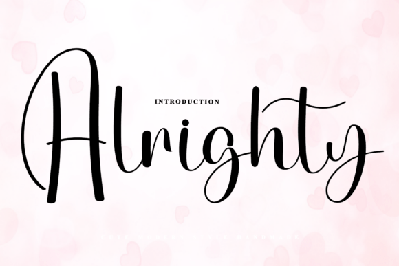 Alrighty: A Handwritten Font for Elegant Branding