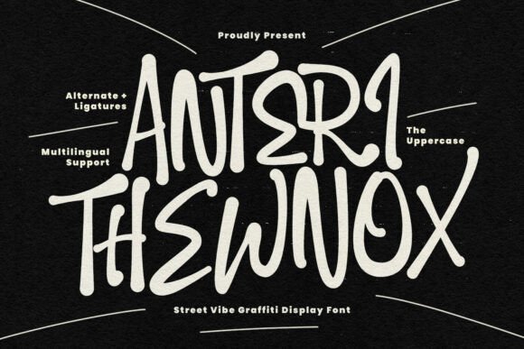 Anteri Thewnox: Bold Street Art Display Font for Edgy Designs
