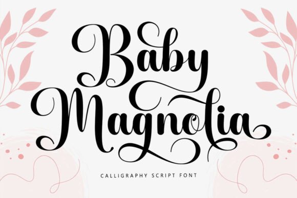 Baby Magnolia: Elegant Calligraphy for Modern Design