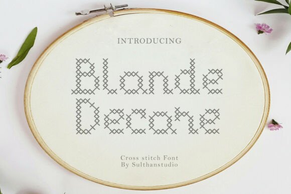 Blonde Decore: A Charming Cross Stitch Typeface for Creative Projects
