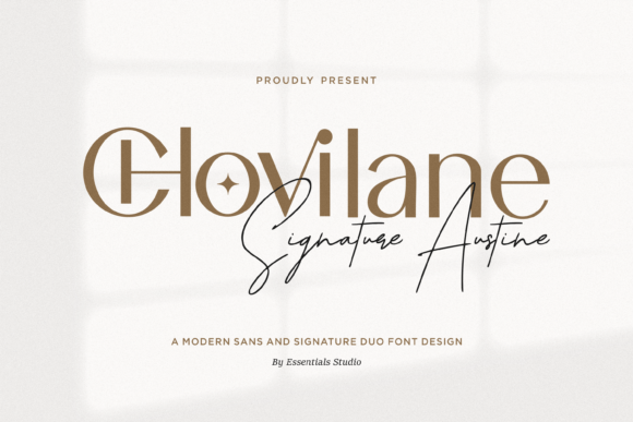 Chovilane Signature Austine: A Duo Font for Elegant Design