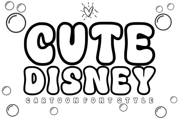 Cute Disney Font: A Whimsical Design Asset