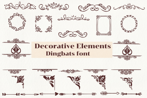 Decorative Elements: A Font for Creative Projects