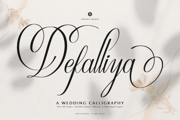 Defalliya: The Elegant Script for Wedding Design