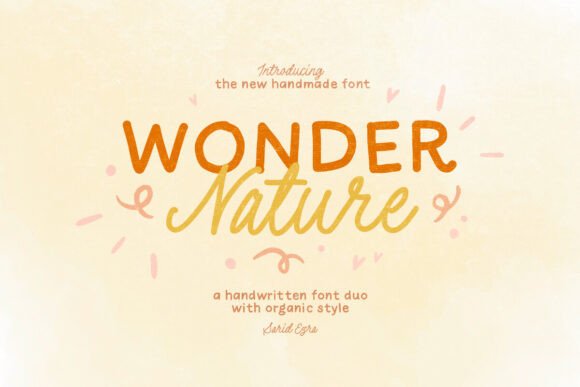 Discover Wonder Nature: A Whimsical Font Duo for Creative Projects