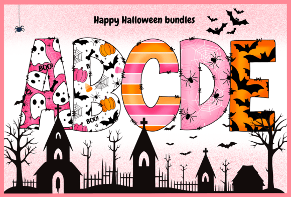 Elevate Your Spooky Designs with a Festive Font Set