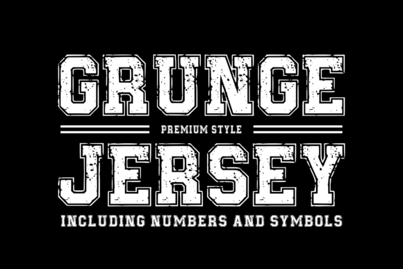 Grungejersey Regular: A Sporty Typeface with Edge
