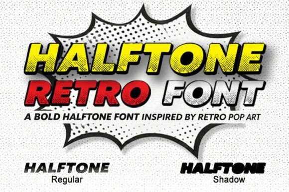 Halftone Retro: A Bold Font for Impactful Designs