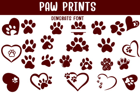 Paw Prints: A Charming Dingbats Font for Animal Lovers