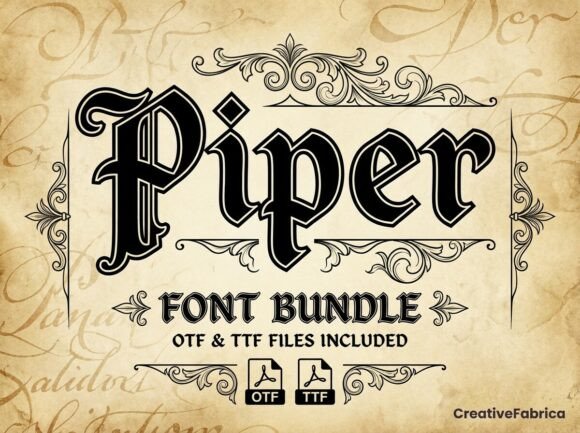 Piper: Bold Blackletter Font for Vintage & Modern Design