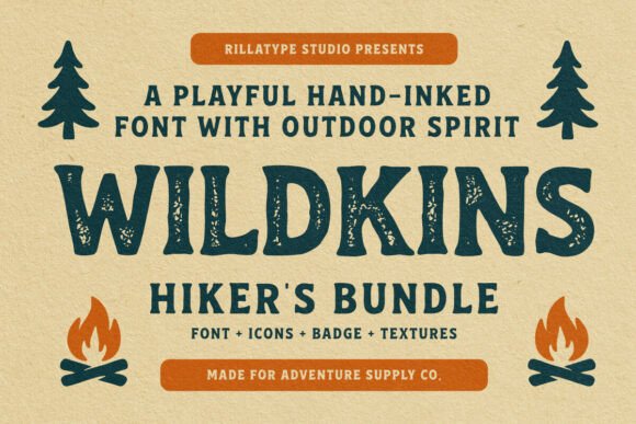 Wildkins Hiker's Bundle: A Font with Adventure