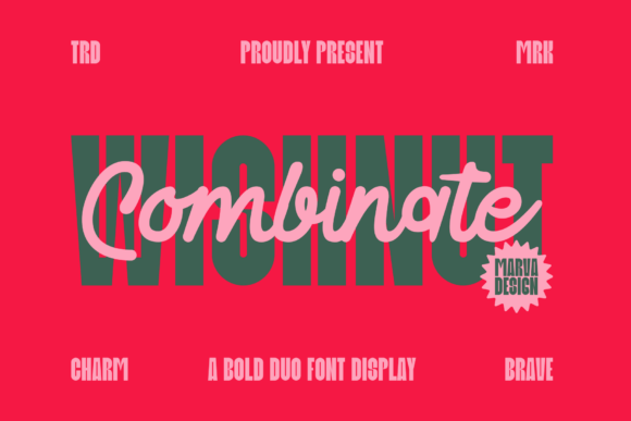 Wishnut Combinate Duo: Bold, Expressive Display Font